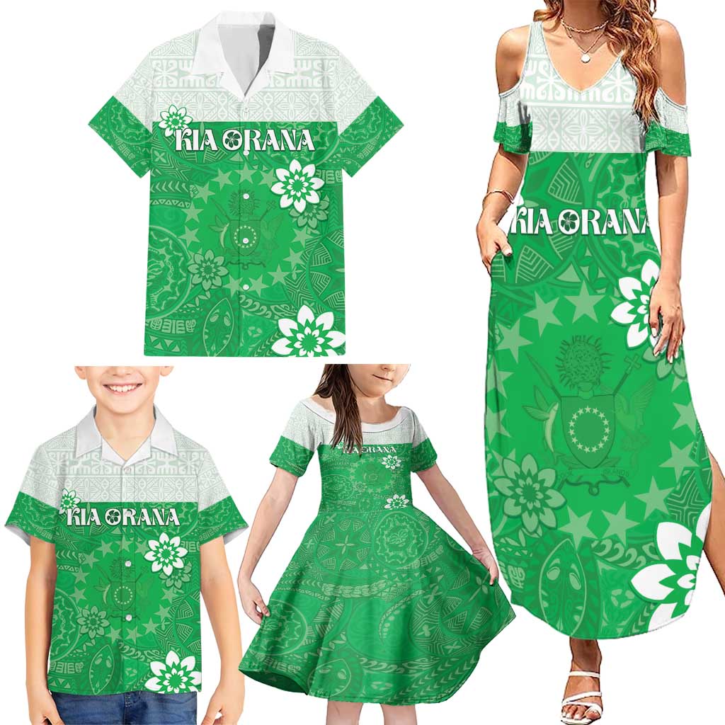 Cook Islands Maori Language Week Family Matching Summer Maxi Dress and Hawaiian Shirt Pacific Tapa Pattern LT05 - Polynesian Pride