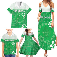Cook Islands Maori Language Week Family Matching Summer Maxi Dress and Hawaiian Shirt Pacific Tapa Pattern LT05 - Polynesian Pride