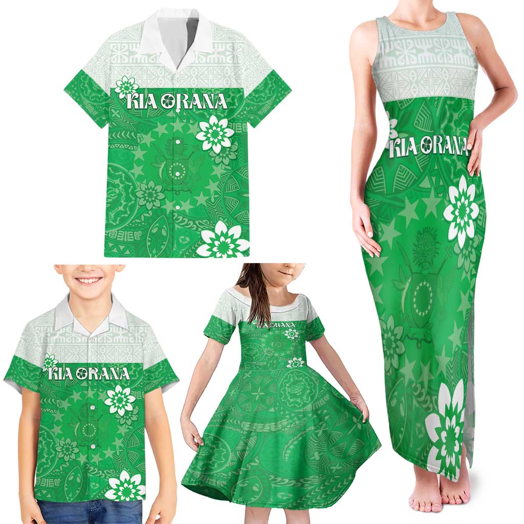 Cook Islands Maori Language Week Family Matching Tank Maxi Dress and Hawaiian Shirt Pacific Tapa Pattern LT05 - Polynesian Pride