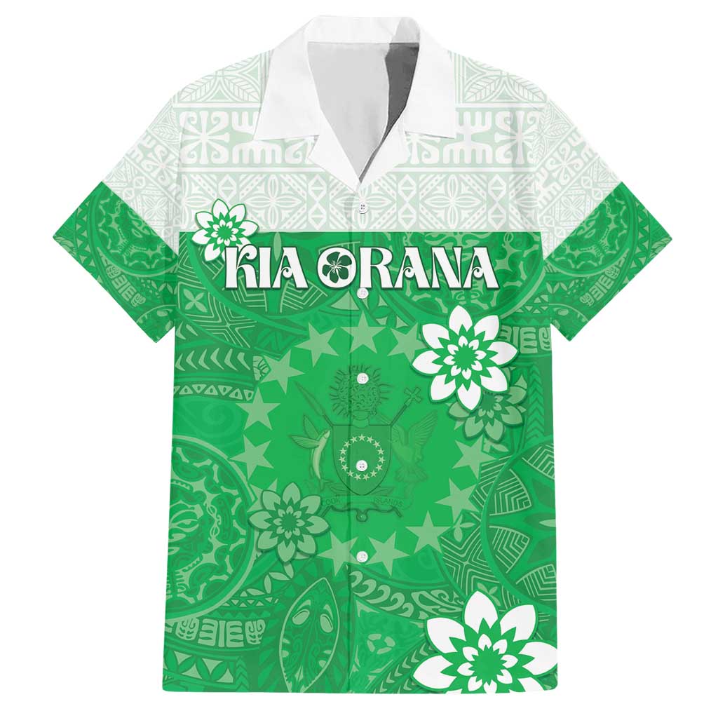 Cook Islands Maori Language Week Hawaiian Shirt Pacific Tapa Pattern LT05 Green - Polynesian Pride