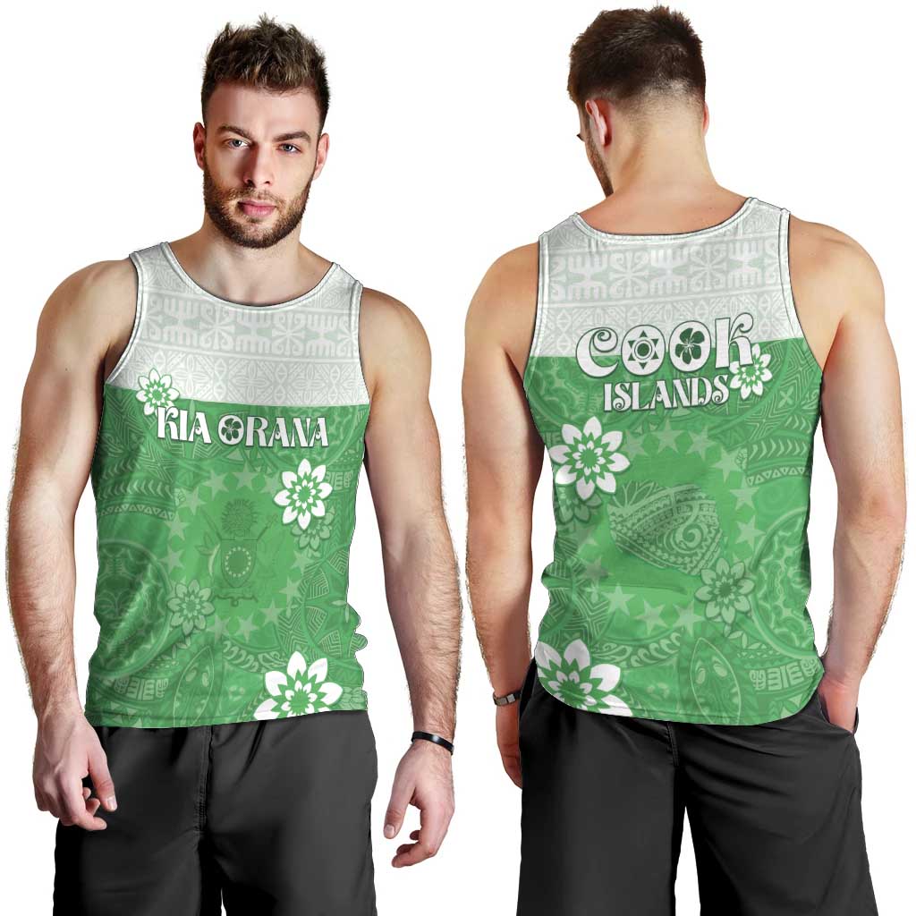 Cook Islands Maori Language Week Men Tank Top Pacific Tapa Pattern LT05 - Polynesian Pride