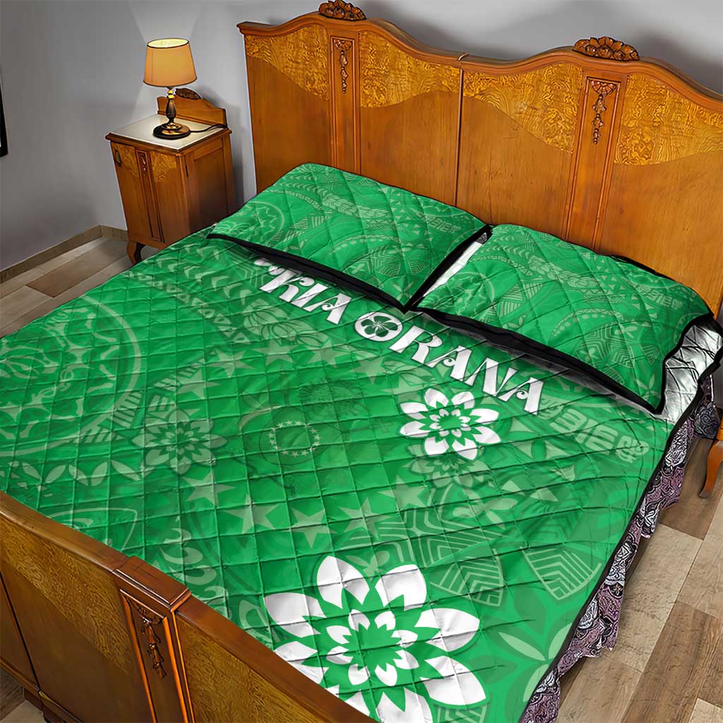 Cook Islands Maori Language Week Quilt Bed Set Pacific Tapa Pattern LT05 - Polynesian Pride