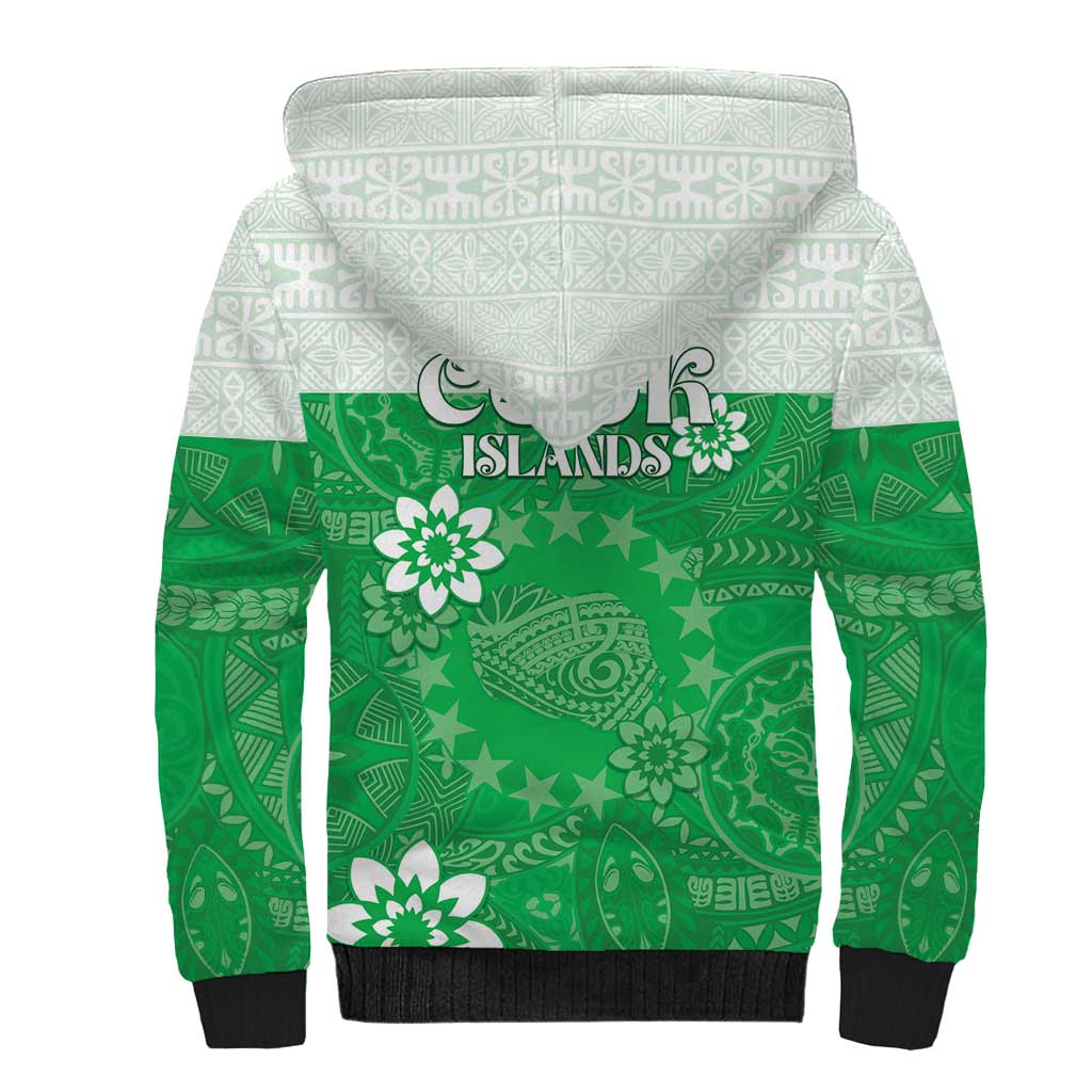 Cook Islands Maori Language Week Sherpa Hoodie Pacific Tapa Pattern LT05 - Polynesian Pride