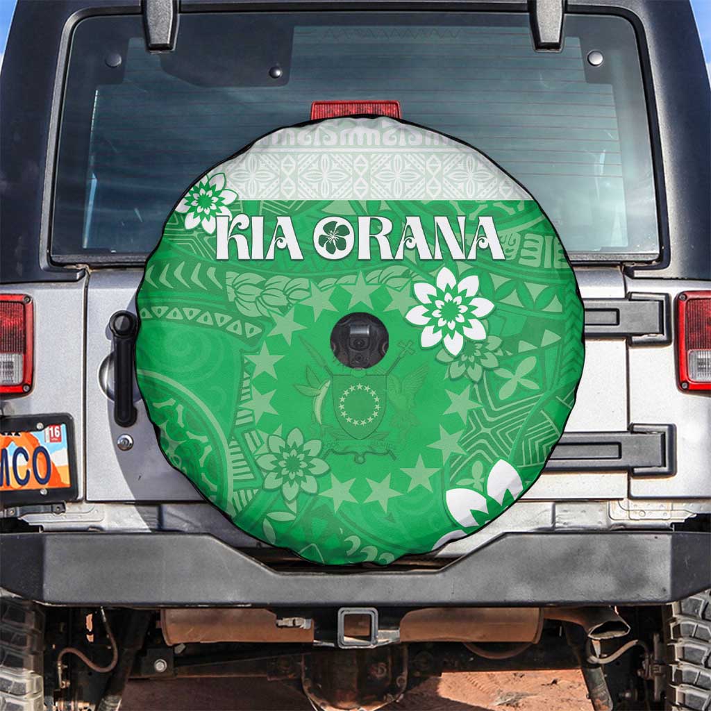 Cook Islands Maori Language Week Spare Tire Cover Pacific Tapa Pattern LT05 Green - Polynesian Pride