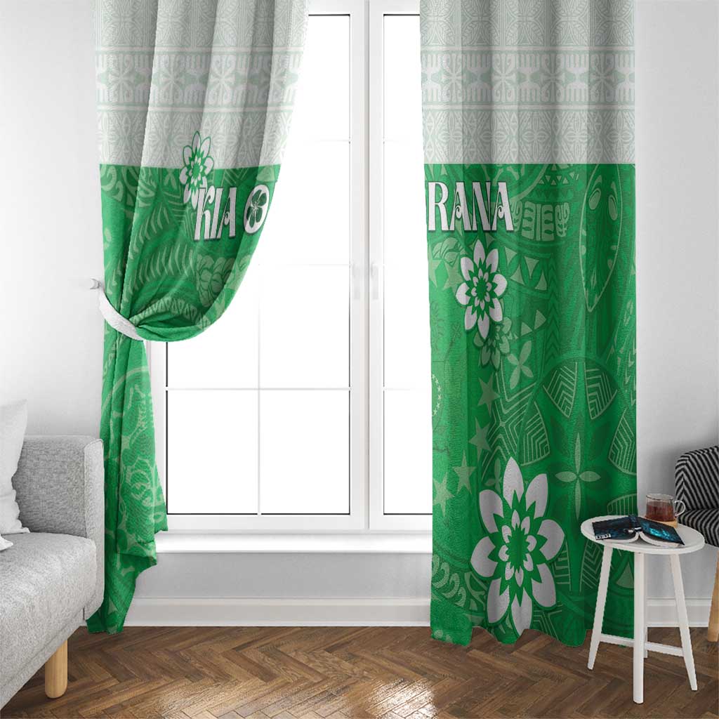Cook Islands Maori Language Week Window Curtain Pacific Tapa Pattern