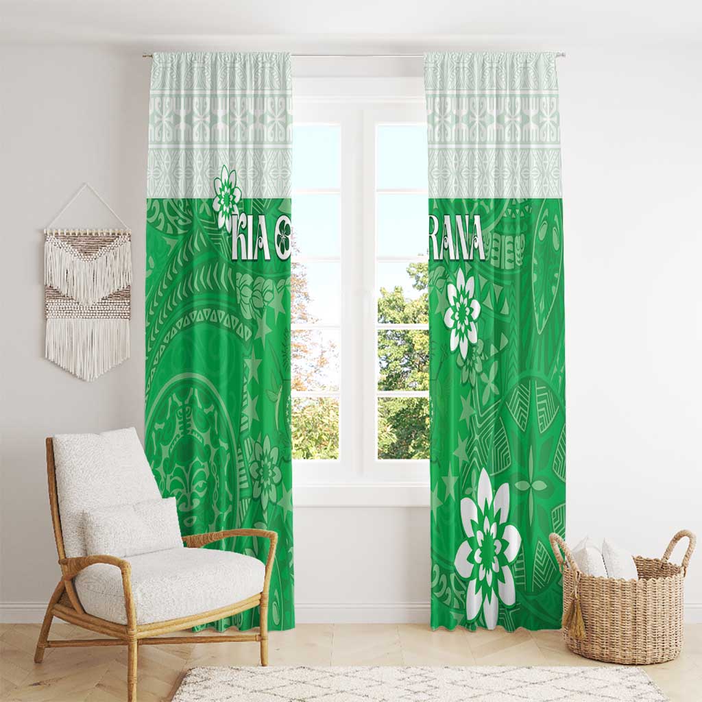 Cook Islands Maori Language Week Window Curtain Pacific Tapa Pattern