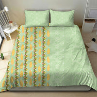 Hawaii Shell Tiare Anthurium Heliconia Lei Bedding Set With Tapa Pattern Baby Green