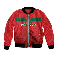 Custom Morocco Football 2026 Bomber Jacket Atlas Lions Breathtaking Victory Red Version