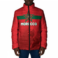 Custom Morocco Football 2026 Padded Jacket Atlas Lions Breathtaking Victory Red Version