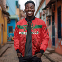 Custom Morocco Football 2026 Sleeve Zip Bomber Jacket Atlas Lions Breathtaking Victory Red Version
