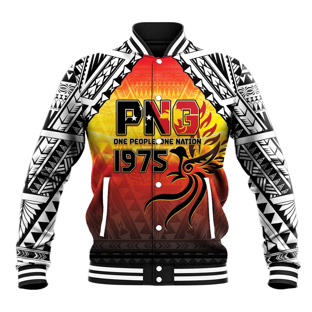 Papua New Guinea 50th Independence Day Baseball Jacket One People One Nation One PNG LT05 Unisex Yellow - Polynesian Pride