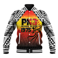 Papua New Guinea 50th Independence Day Baseball Jacket One People One Nation One PNG LT05 Unisex Yellow - Polynesian Pride