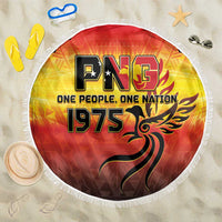Papua New Guinea 50th Independence Day Beach Blanket One People One Nation One PNG LT05 One Size 150cm Yellow - Polynesian Pride