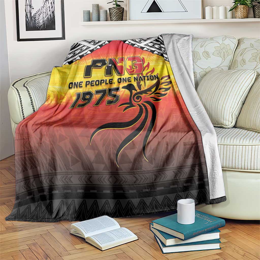 Papua New Guinea 50th Independence Day Blanket One People One Nation One PNG LT05 Yellow - Polynesian Pride