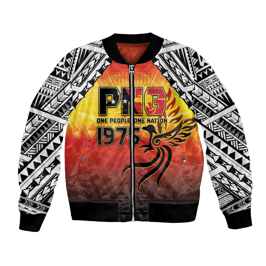 Papua New Guinea 49th Independence Day Bomber Jacket One People One Nation One PNG