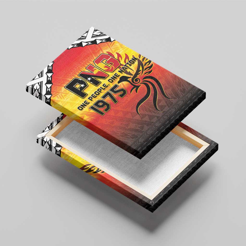 Papua New Guinea 50th Independence Day Canvas Wall Art One People One Nation One PNG LT05 - Polynesian Pride