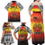 Papua New Guinea 49th Independence Day Family Matching Off Shoulder Maxi Dress and Hawaiian Shirt One People One Nation One PNG