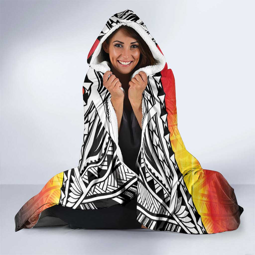 Papua New Guinea 50th Independence Day Hooded Blanket One People One Nation One PNG LT05 - Polynesian Pride