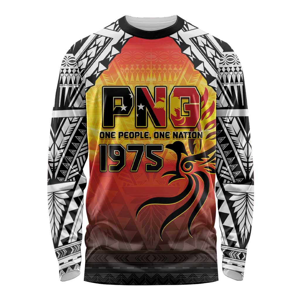 Papua New Guinea 49th Independence Day Long Sleeve Shirt One People One Nation One PNG