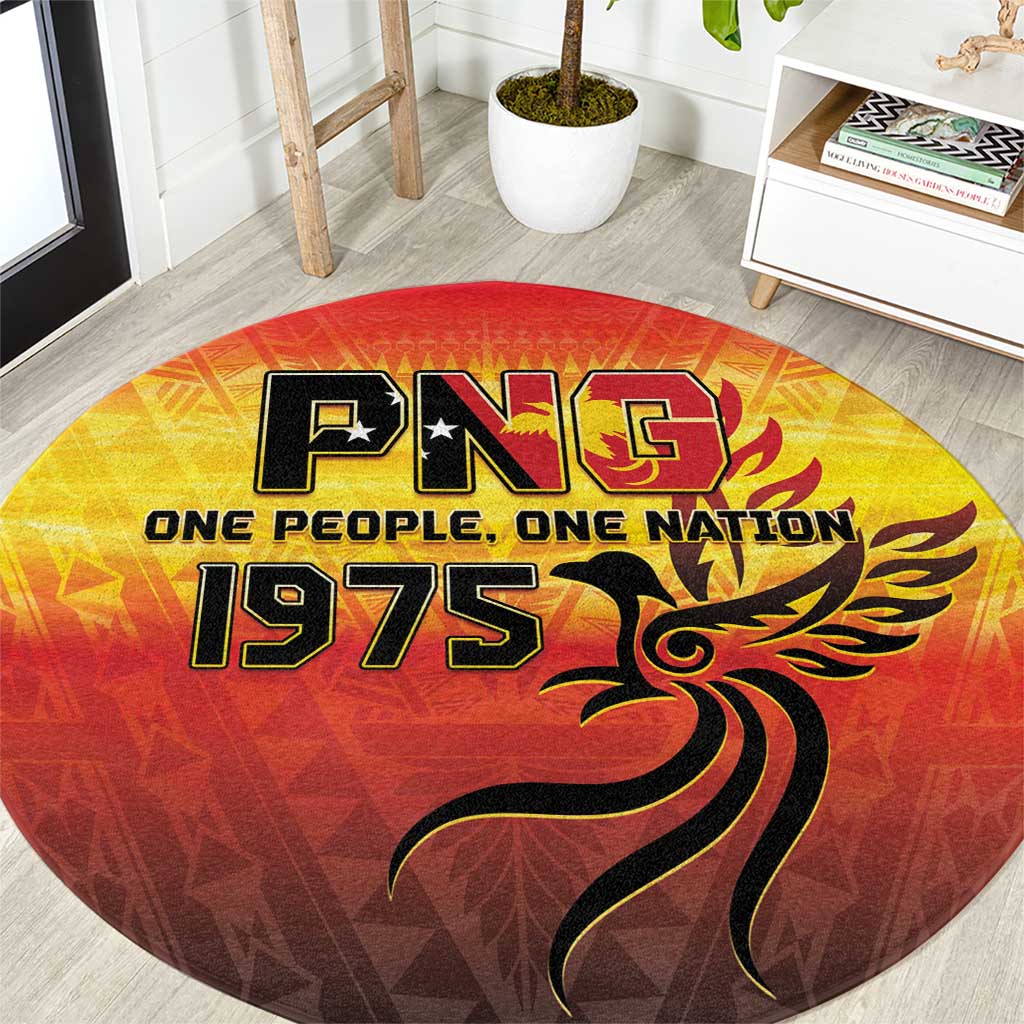 Papua New Guinea 49th Independence Day Round Carpet One People One Nation One PNG