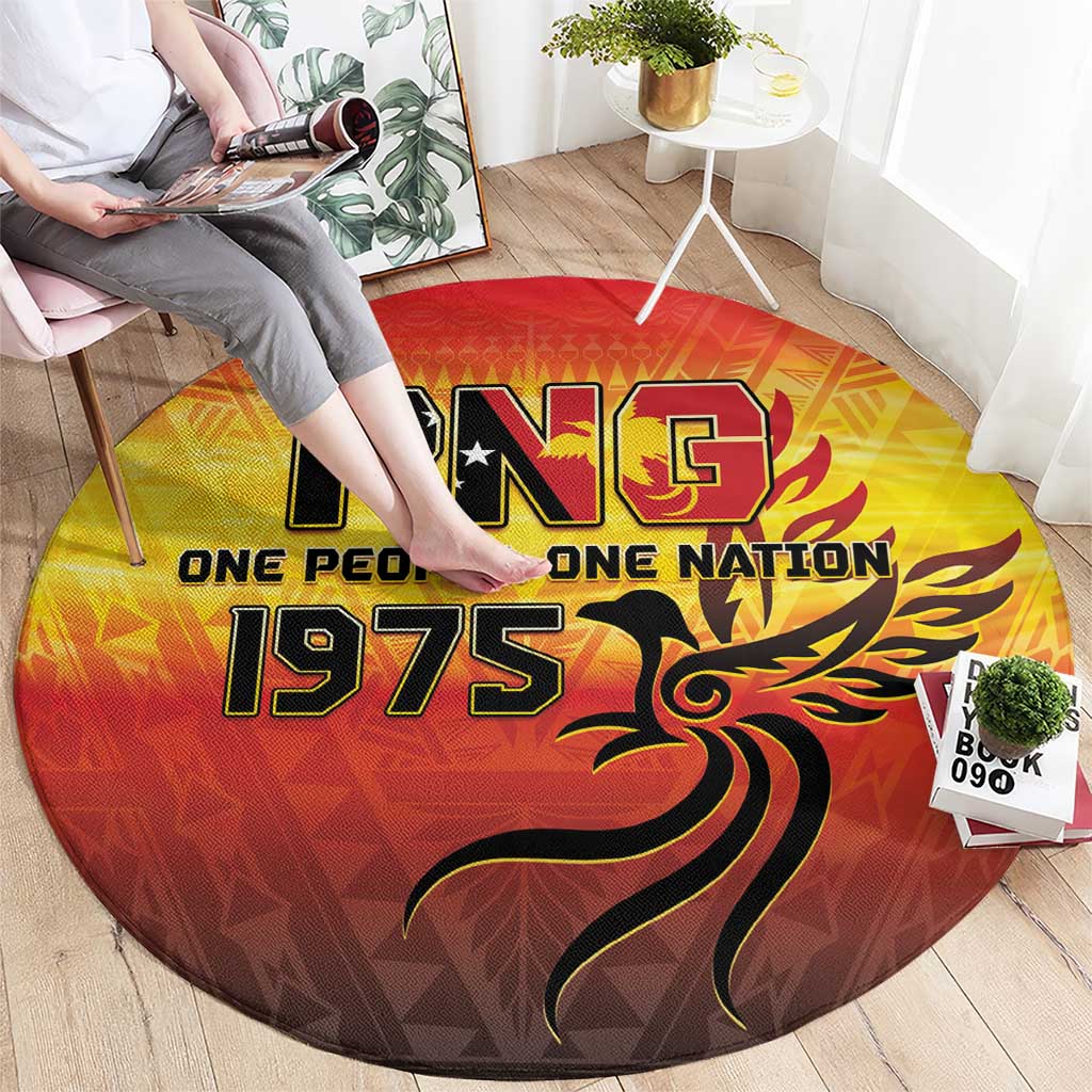 Papua New Guinea 49th Independence Day Round Carpet One People One Nation One PNG