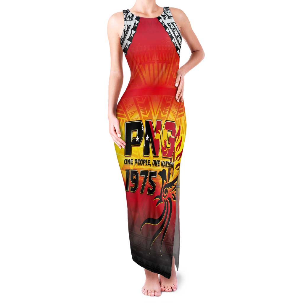 Papua New Guinea 49th Independence Day Tank Maxi Dress One People One Nation One PNG