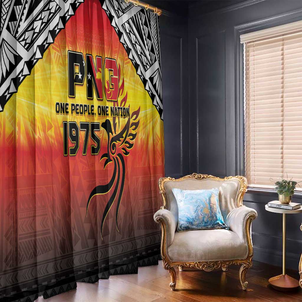 Papua New Guinea 50th Independence Day Window Curtain One People One Nation One PNG LT05 - Polynesian Pride
