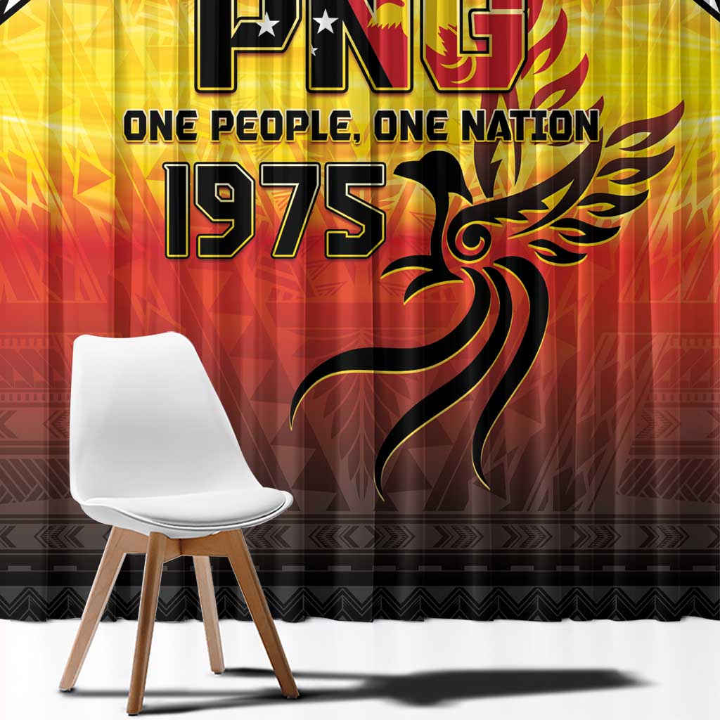 Papua New Guinea 50th Independence Day Window Curtain One People One Nation One PNG LT05 - Polynesian Pride