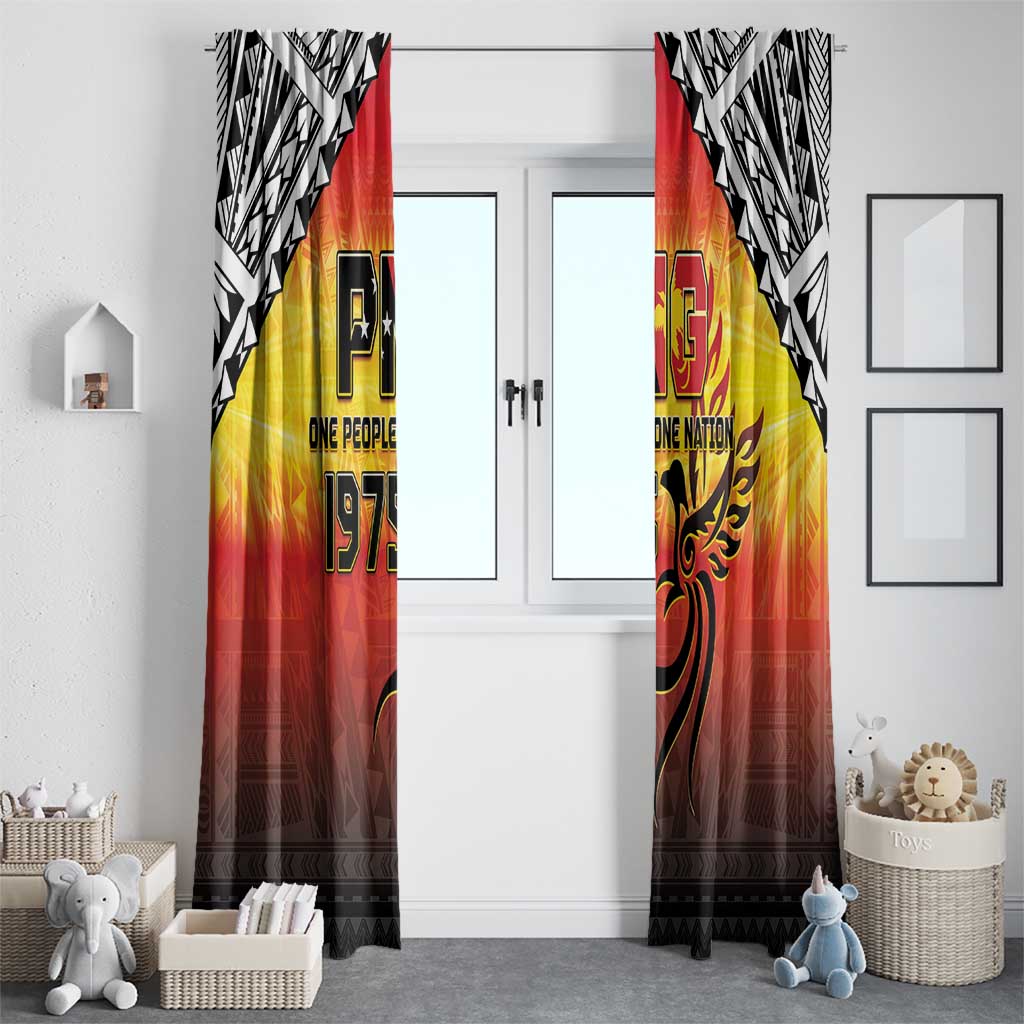 Papua New Guinea 50th Independence Day Window Curtain One People One Nation One PNG LT05 - Polynesian Pride