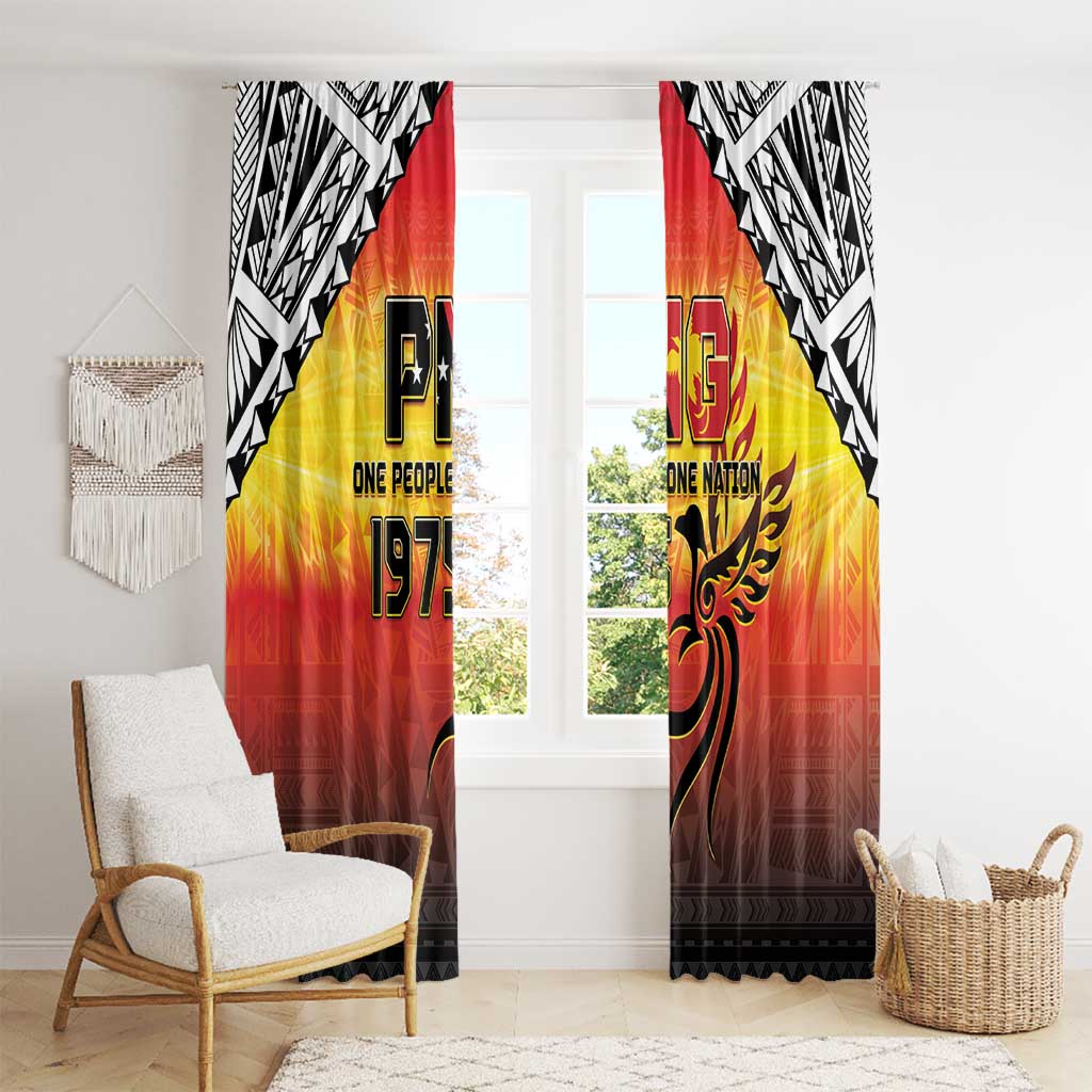 Papua New Guinea 50th Independence Day Window Curtain One People One Nation One PNG LT05 - Polynesian Pride