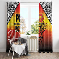 Papua New Guinea 50th Independence Day Window Curtain One People One Nation One PNG LT05 - Polynesian Pride