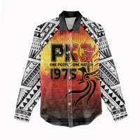 Papua New Guinea Independence Day Women Casual Shirt One People One Nation One PNG LT05 - Polynesian Pride