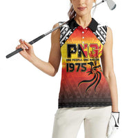 Papua New Guinea 49th Independence Day Women Sleeveless Polo Shirt One People One Nation One PNG