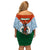 Vanuatu Penama Province Off Shoulder Short Dress Vanuatuan Coat Of Arms Polynesian Pattern LT05 - Polynesian Pride