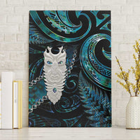 New Zealand Aotearoa Canvas Wall Art Maori Tane Te Waiora Paua Shell Glitter Turquoise LT05 Without Frame Turquoise - Polynesian Pride