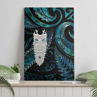New Zealand Aotearoa Canvas Wall Art Maori Tane Te Waiora Paua Shell Glitter Turquoise LT05 - Polynesian Pride