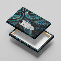 New Zealand Aotearoa Canvas Wall Art Maori Tane Te Waiora Paua Shell Glitter Turquoise LT05 - Polynesian Pride