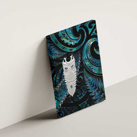 New Zealand Aotearoa Canvas Wall Art Maori Tane Te Waiora Paua Shell Glitter Turquoise LT05 - Polynesian Pride