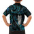 New Zealand Aotearoa Family Matching Puletasi and Hawaiian Shirt Maori Tane Te Waiora Paua Shell Glitter Turquoise