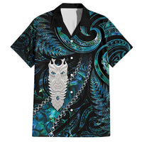 New Zealand Aotearoa Hawaiian Shirt Maori Tane Te Waiora Paua Shell Glitter Turquoise LT05 Turquoise - Polynesian Pride