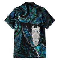 New Zealand Aotearoa Hawaiian Shirt Maori Tane Te Waiora Paua Shell Glitter Turquoise LT05 - Polynesian Pride