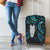 New Zealand Aotearoa Luggage Cover Maori Tane Te Waiora Paua Shell Glitter Turquoise