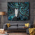 New Zealand Aotearoa Tapestry Maori Tane Te Waiora Paua Shell Glitter Turquoise