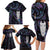 New Zealand Aotearoa Family Matching Long Sleeve Bodycon Dress and Hawaiian Shirt Maori Tane Te Waiora Paua Shell Glitter Purple