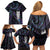 New Zealand Aotearoa Family Matching Off Shoulder Short Dress and Hawaiian Shirt Maori Tane Te Waiora Paua Shell Glitter Purple