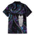 New Zealand Aotearoa Family Matching Summer Maxi Dress and Hawaiian Shirt Maori Tane Te Waiora Paua Shell Glitter Purple