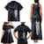 New Zealand Aotearoa Family Matching Tank Maxi Dress and Hawaiian Shirt Maori Tane Te Waiora Paua Shell Glitter Purple