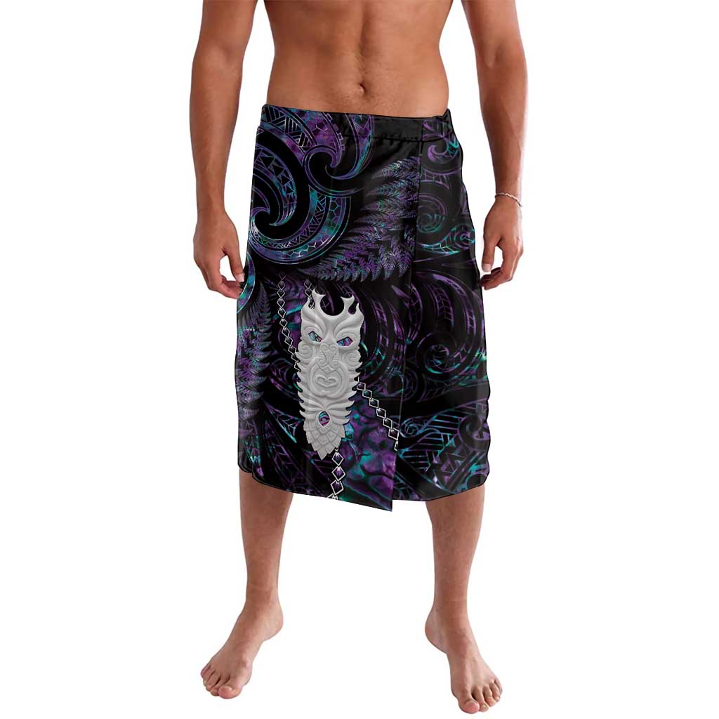 New Zealand Aotearoa Lavalava Maori Tane Te Waiora Paua Shell Glitter Purple LT05 Purple - Polynesian Pride