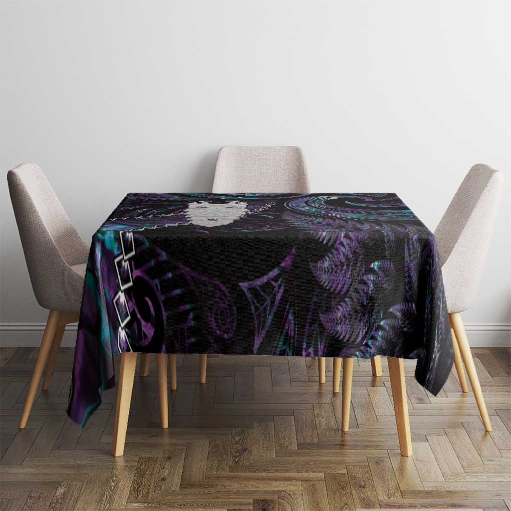 New Zealand Aotearoa Tablecloth Maori Tane Te Waiora Paua Shell Glitter Purple LT05 - Polynesian Pride
