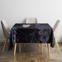 New Zealand Aotearoa Tablecloth Maori Tane Te Waiora Paua Shell Glitter Purple LT05 - Polynesian Pride